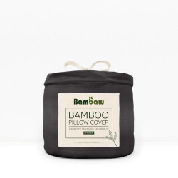 bambaw  Coppia di federe in seta vegana - Carbone  Accessori