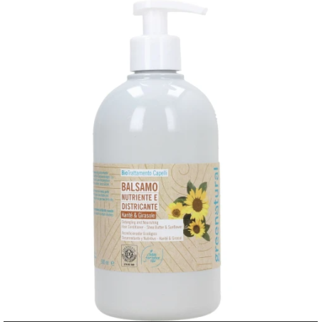 greenatural  Balsamo Idratante con Girasole e Karitè per Capelli Secchi  Balsamo Capelli Sottili