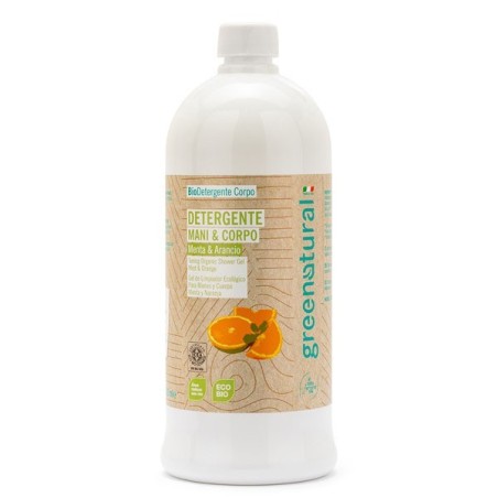 greenatural  Detergente Delicato Arancio e Menta per Mani e Corpo  Saponi