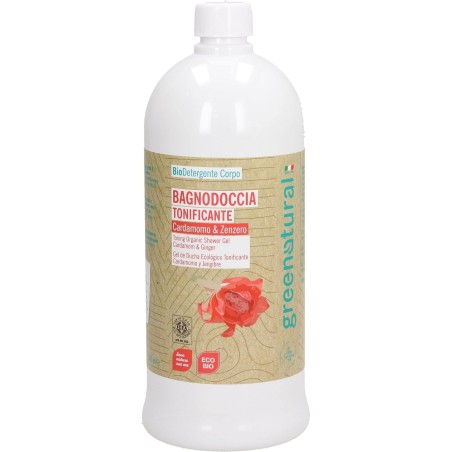 greenatural  Bagnodoccia Tonificante Cardamomo e Zenzero 1 LT  Bagnoschiuma Bio