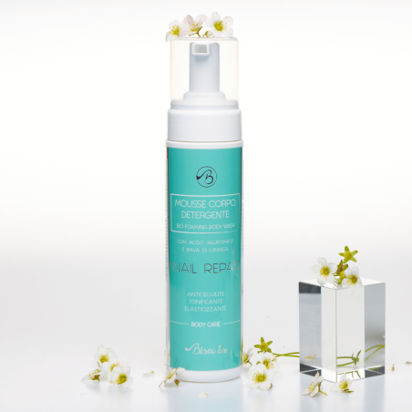 bisou bio  Snail Repair - Mousse Corpo Detergente con Bava di Lumaca  Bagnoschiuma Bio