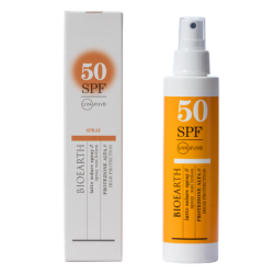 bioearth  Latte Solare Spray SPF 50 Protezione Molto Alta  Protezione solare bio