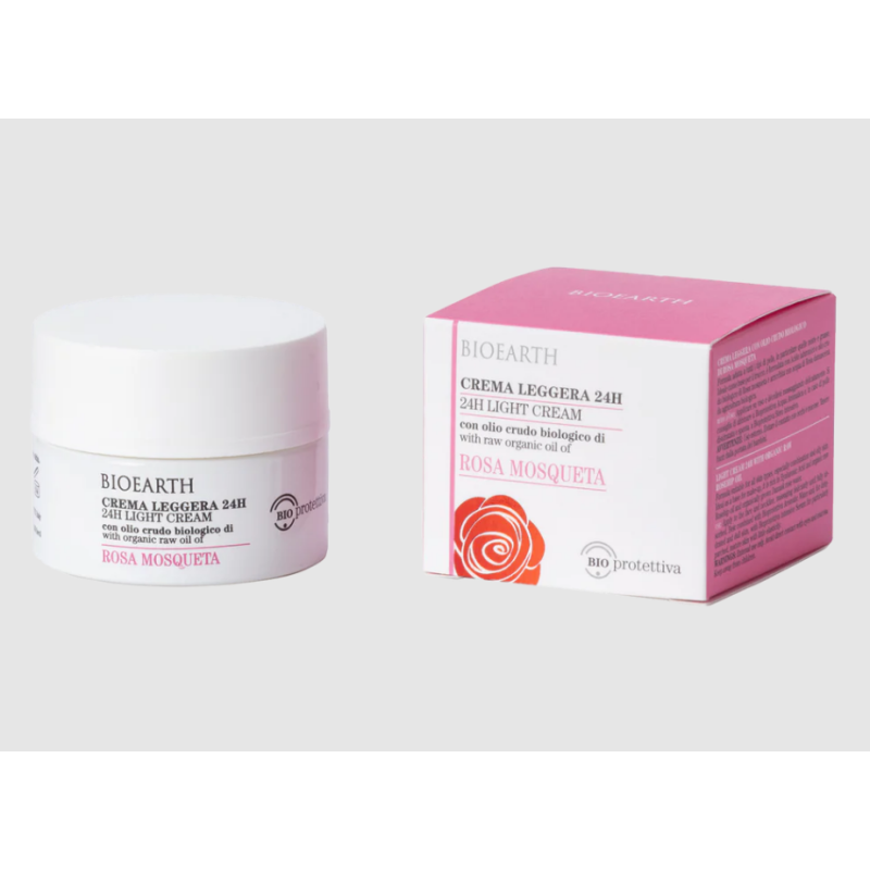 bioearth  Crema Viso Leggera alla Rosa Mosqueta  Creme viso