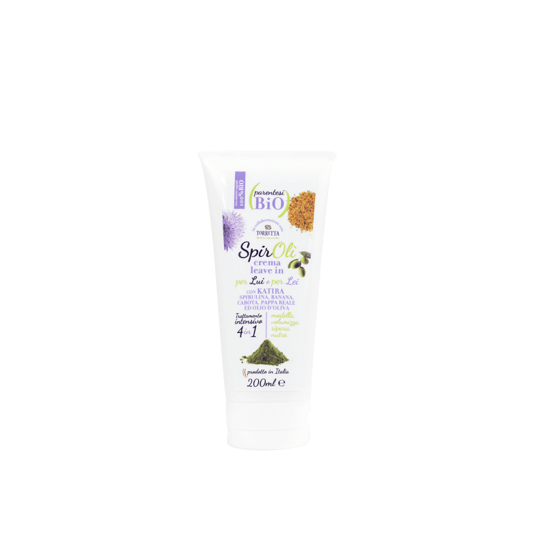parentesi bio  Crema Leave in all'Alga Spirulina - SpirOli  Styling