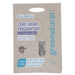 greenatural  Zero Odori Frigorifero con Carbone Attivo - 3 Buste  Profumatori per Ambiente