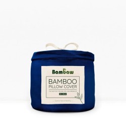 bambaw  Coppia di federe in seta vegana - Navy  Accessori