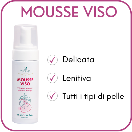 yuniwa cosmetics  Mousse Detergente Viso  Detergenti viso