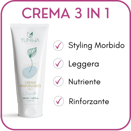 yuniwa cosmetics  Crema Rinforzante per Capelli  Styling