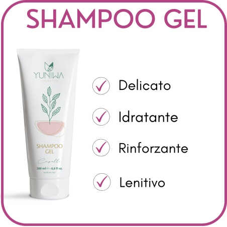 yuniwa cosmetics  Shampoo Gel Rinforzante  Shampoo Capelli Deboli