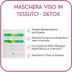 yuniwa cosmetics  Maschera Viso in Tessuto - Detox  Maschere Viso