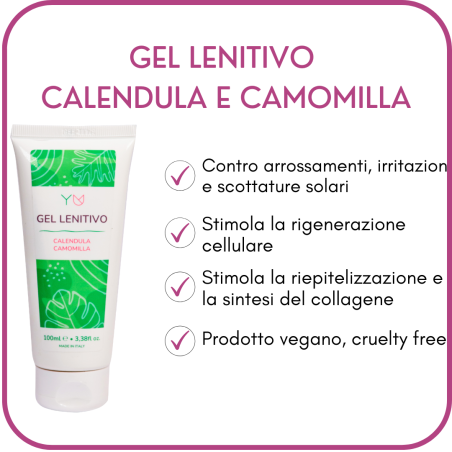 yuniwa cosmetics  Gel Lenitivo Calendula e Camomilla  Unguenti e Pomate