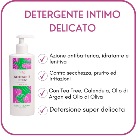 yuniwa cosmetics  Detergente Intimo Delicato con Calendula e Tea Tree  Detergente intimo