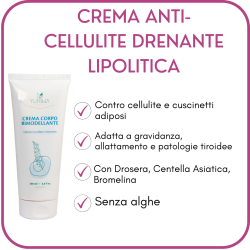 yuniwa cosmetics  Crema anti-cellulite drenante lipolitica  Anti-cellulite Bio