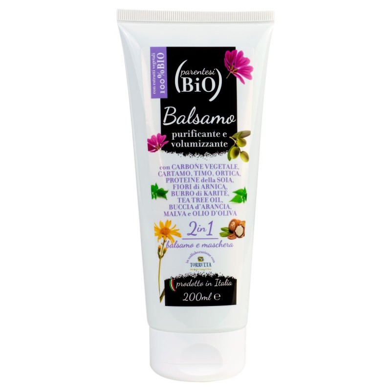 parentesi bio  Balsamo Purificante e Volumizzante 2 in 1 per Capelli Fini e Grassi  Balsamo Capelli Grassi