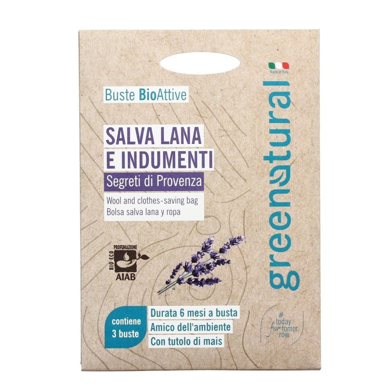 greenatural  Salva Lana e Indumenti - "Segreti di Provenza" - 3 Buste  Profumatori per Ambiente