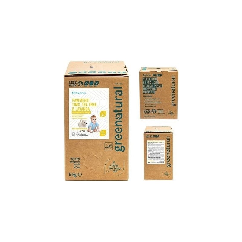 greenatural  Detergente Pavimenti al Tea Tree - 5 kg  Pavimenti