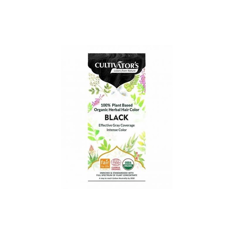 cultivator's  Tinta Vegetale Biologica - Nero  Henné e tinte vegetali