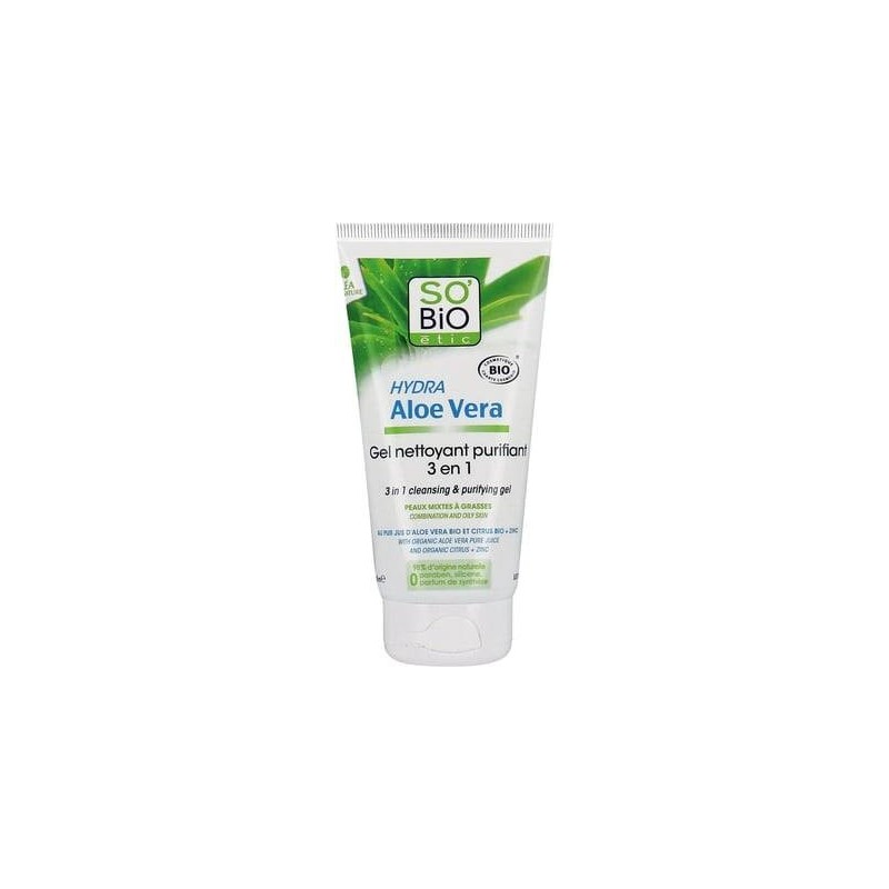 so’bio étic  Gel purificante all'aloe 3 in 1  Detergenti viso