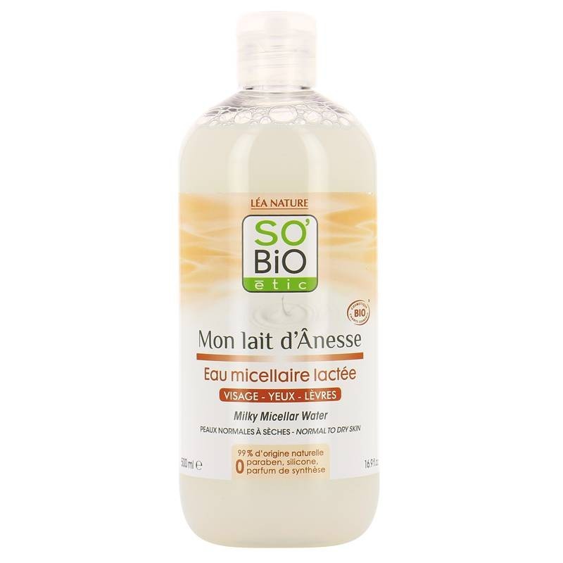 so’bio étic  Acqua Micellare al Latte d'Asina  Struccanti