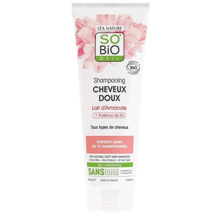so’bio étic  Shampoo Dolce al Latte di Mandorla e Proteine del Riso  Shampoo Capelli Secchi e Trattati