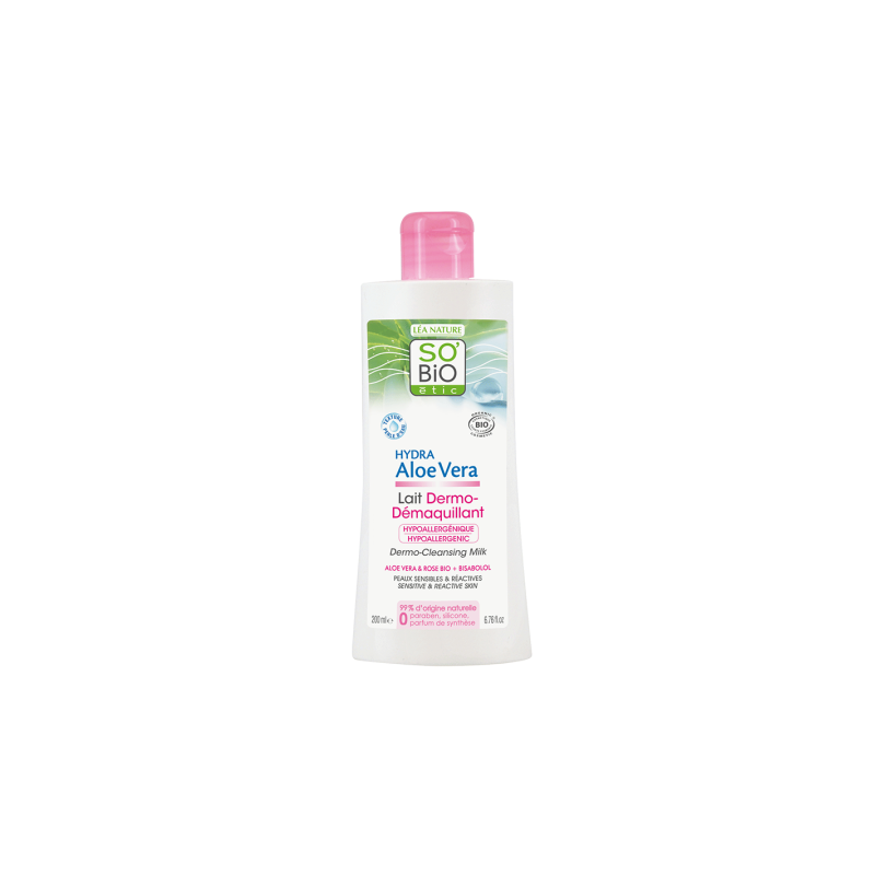 so’bio étic  Latte Dermo Detergente con Aloe Vera - Pelle Sensibile  Detergenti viso