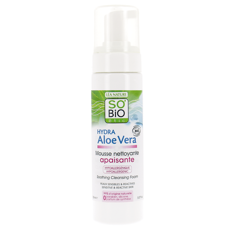 so’bio étic  Hydra Aloe Vera - Mousse Detergente Lenitiva e Ipoallergenica  Detergenti viso