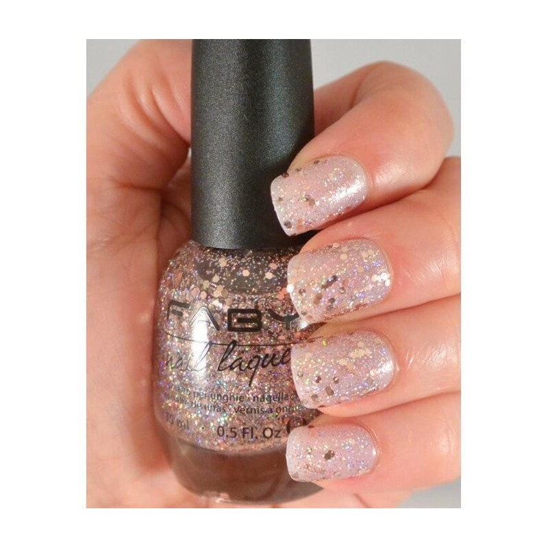 faby nails  Smalto Rosa Glitter - A Perfect Day  Smalti classici