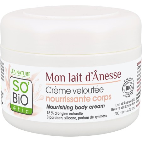 so’bio étic  Crema Corpo Nutriente con Latte d'Asina  Creme Corpo Bio