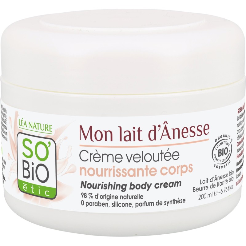 so’bio étic  Crema Corpo Nutriente con Latte d'Asina  Creme Corpo Bio