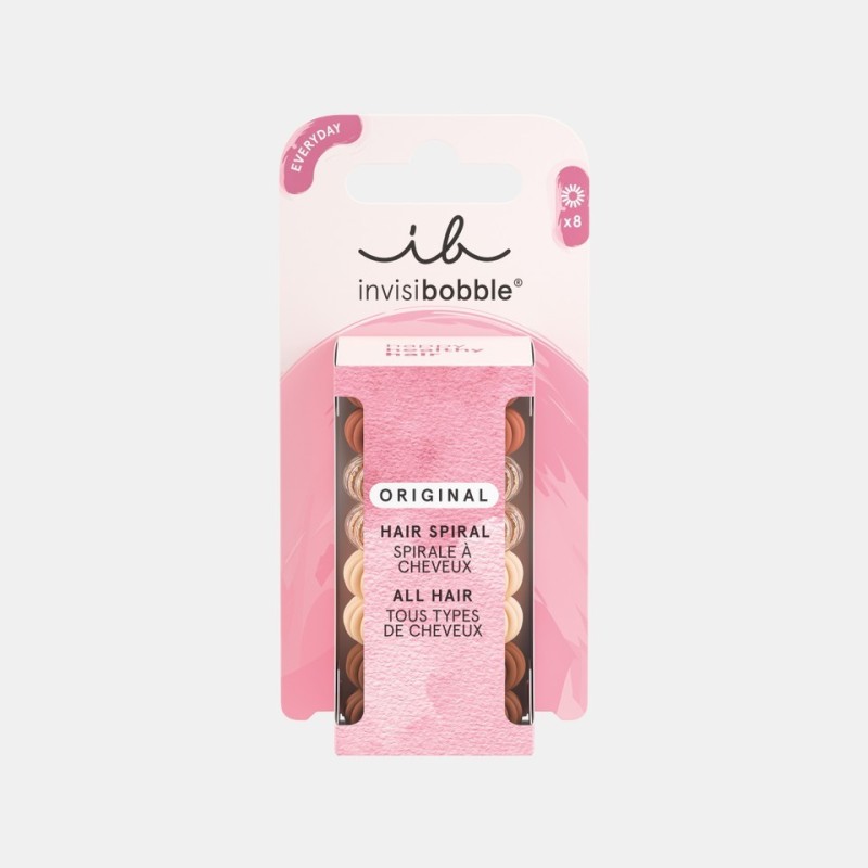 invisibobble  Elastici per Capelli Original - Cafe au Lait 8 pezzi  Spazzole e Phon