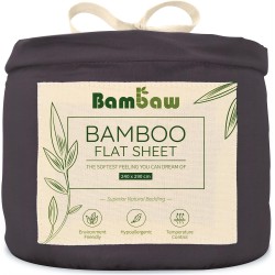 bambaw  Lenzuolo di Sopra in Seta di Bambù - Antracite  Accessori