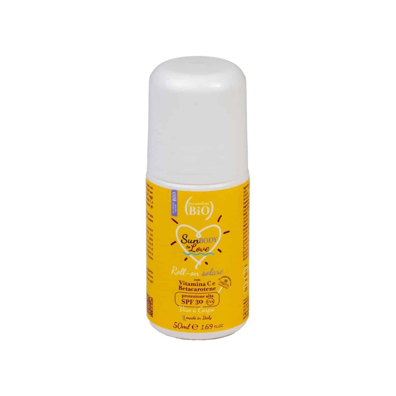 parentesi bio  Roll-on Solare Viso SPF 30 – Sun Body to Love  Protezione solare bio