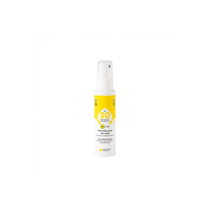 biofficina toscana  Latte solare spray viso-corpo SPF30  Protezione solare bio
