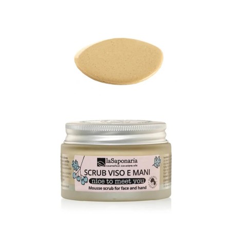 la saponaria  Nice to Meet You - Scrub Mousse Morbida Leggera per Viso e Mani  Scrub Viso