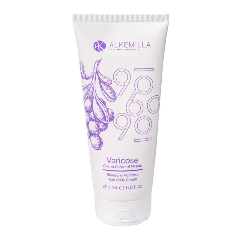 Alkemilla  Crema al Mirtillo per Vene Varicose  Anti-cellulite Bio