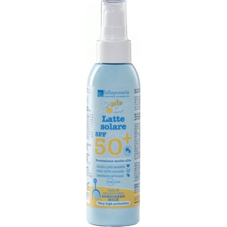 la saponaria  Crema Solare Ecobio SPF 50 Bimbi e Pelli Sensibili  Protezioni solari per bambini