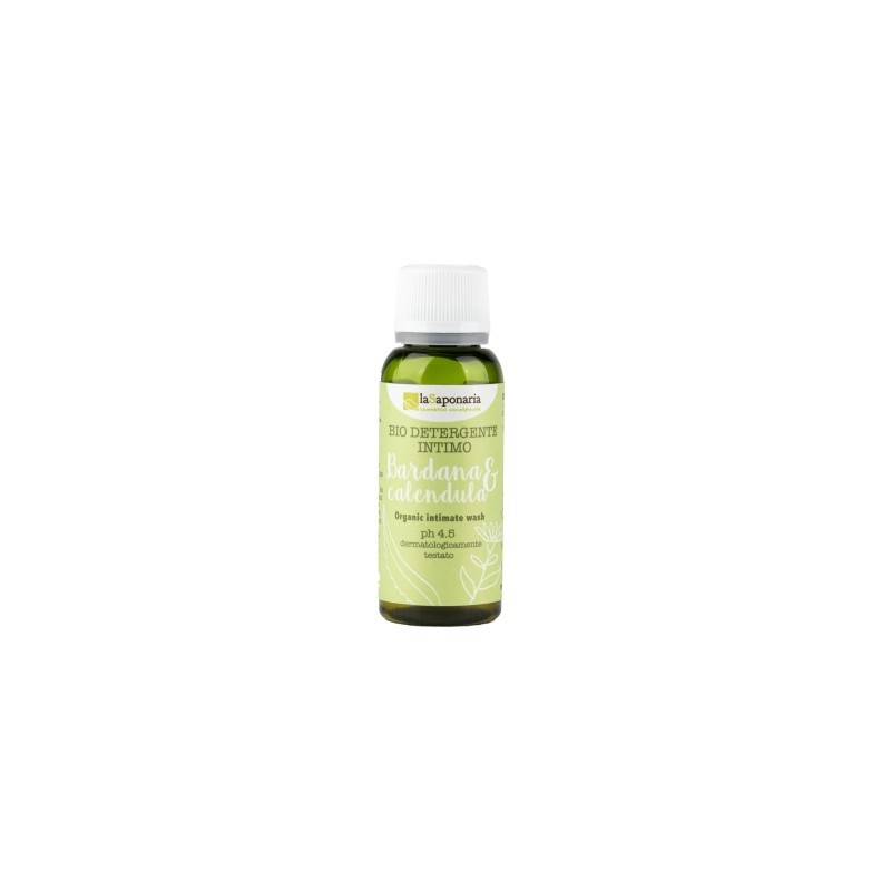 la saponaria  Detergente Intimo Vegan Bardana e Calendula 30 ml  Detergente intimo