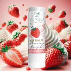 yuniwa cosmetics  Balsamo Labbra Protettivo - Panna e Fragola  Lipbalm Naturali Yuniwa Cosmetics