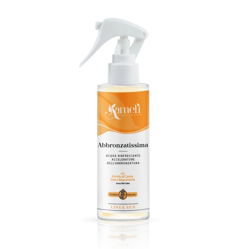 kamelì  Abbronzatissima - Acqua Rinfrescante Acceleratore Abbronzatura con Carota e Betacarotene  Protezione solare bio