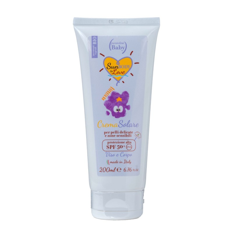 parentesi bio  Crema Solare SPF 50+ Pelli Delicate e Sensibili  Protezioni solari per bambini