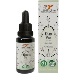 le erbe di janas  Olio Viso Anti-Età Purificante al Tea Tree e Cumino Nero  Olio Viso