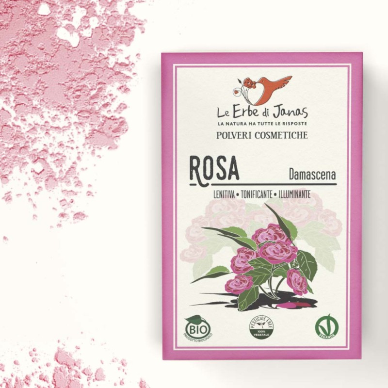 le erbe di janas  Rosa Damascena  Erbe trattanti in polvere