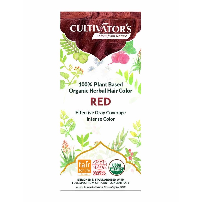 cultivator's  Tinta Vegetale Biologica - Rosso  Henné e tinte vegetali