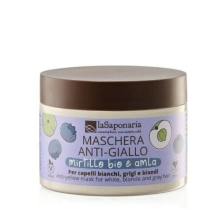 la saponaria  Maschera Anti-Giallo Mirtillo Bio e Amla  Maschere