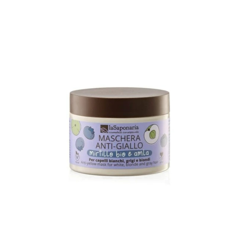 la saponaria  Maschera Anti-Giallo Mirtillo Bio e Amla  Maschere