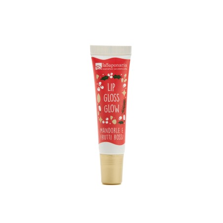 la saponaria  Lip Gloss Glow - Mandorle & Frutti Rossi  Idee regalo