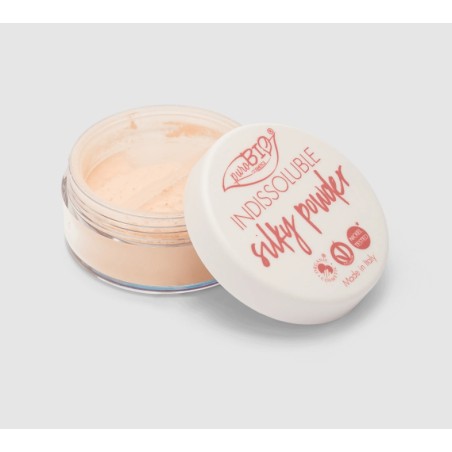 purobio  Cipria Indissolubile Silky Powder - 02 Rosa Pesca  Ciprie
