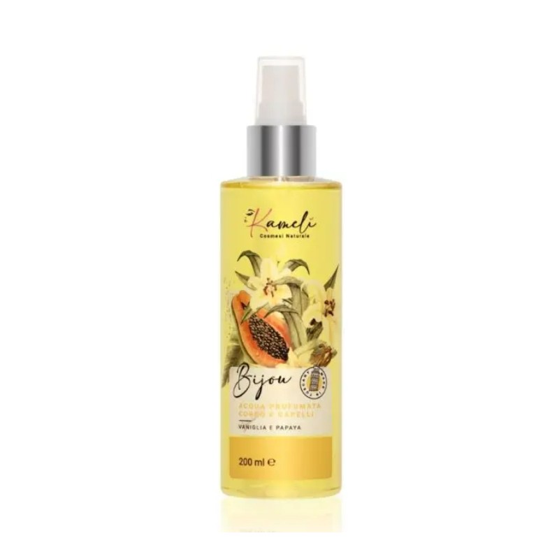 kamelì  Bijou - Acqua Profumata Corpo e Capelli Vaniglia e Papaya  Profumi