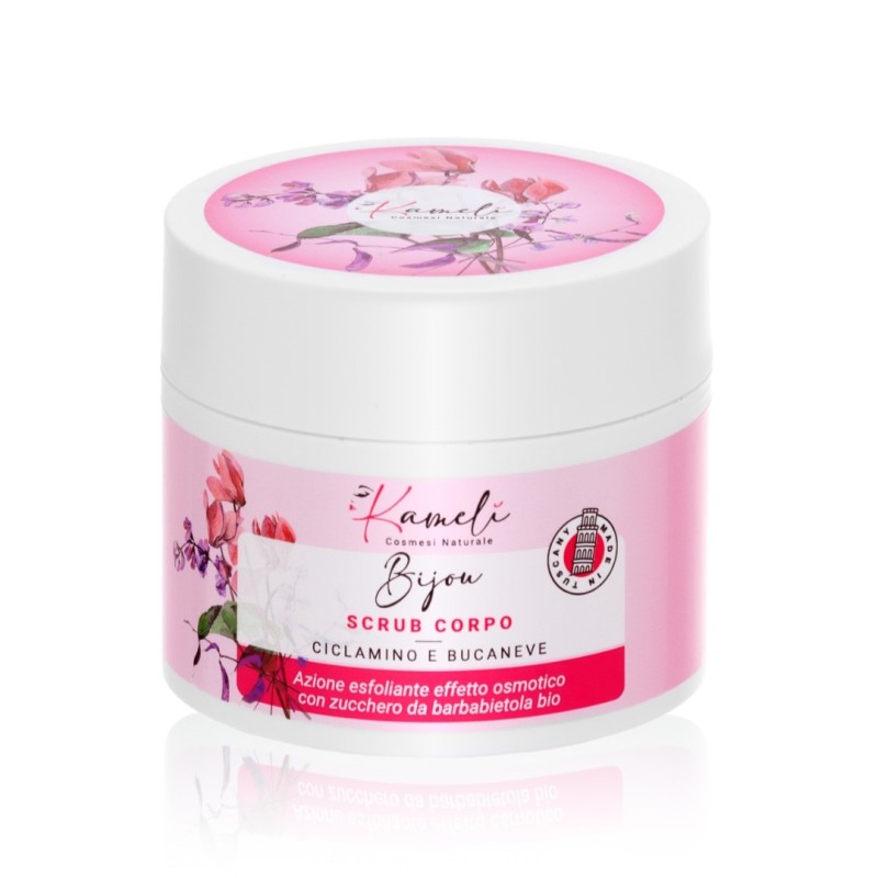 kamelì  Scrub Corpo Ciclamino e Bucaneve  Scrub Corpo