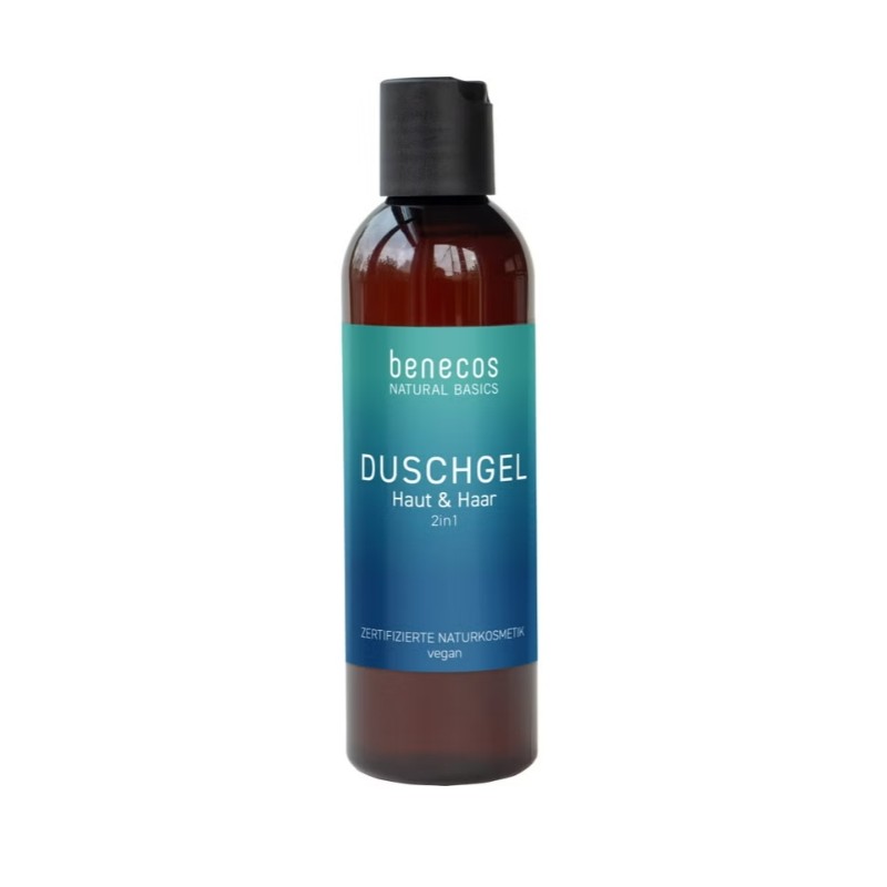 benecos  Detergente 2 in 1 per Corpo e Capelli  Bagnoschiuma Bio